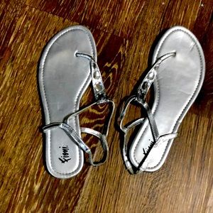 Silver sandals